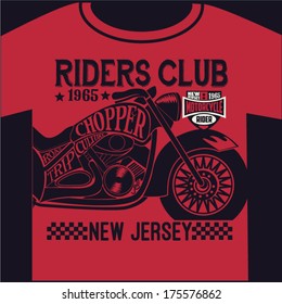 motorcycle graphic design for t-shirt