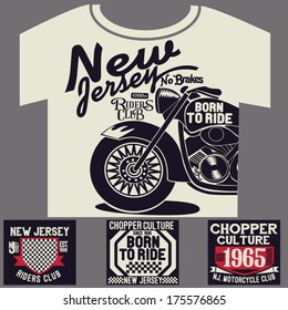 motorcycle graphic design for t-shirt