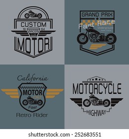 Motorcycle graphic design for T-shirt,Vector illustration