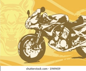 Motorcycle Grunge Background Series.
