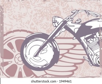 Motorcycle Grunge Background Series.