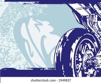 Motocicleta Grunge Background Series.