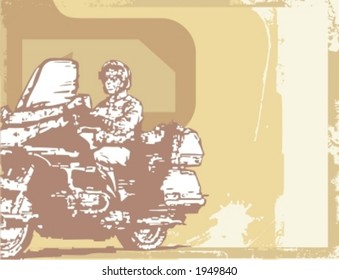 Motocicleta Grunge Background Series.
