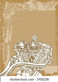 Motorcycle Grunge Background Series.