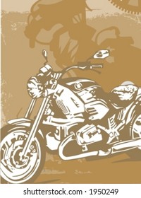 Motorcycle Grunge Background Series.