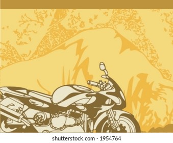 Motorcycle Grunge Background Series.
