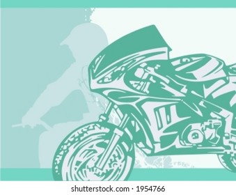 Motorcycle Grunge Background Series.