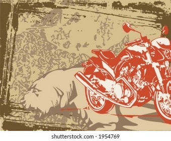 Motorcycle Grunge Background Series.