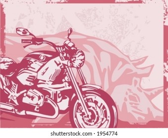 Motorcycle Grunge Background Series.