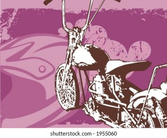 Motorcycle Grunge Background Series.