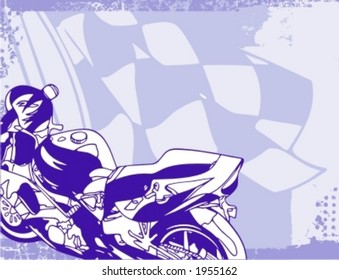 Motorcycle Grunge Background Series.