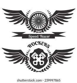 Motorcycle grunge black