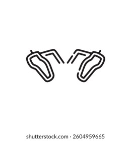 Motorcycle handguards icon vector on white background