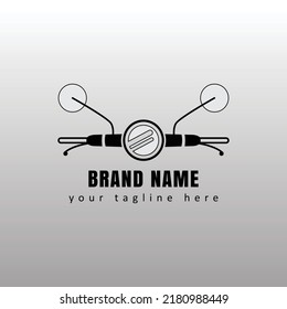 motorcycle handlebar vector, line art illustration