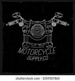 motorcycle headlamp art line stock vector object illustration