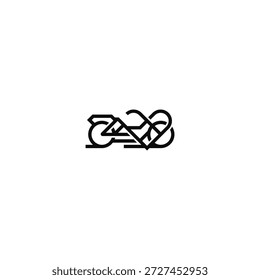 Logo lineal de la motocicleta y del corazón.