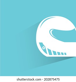 motorcycle helmet, blue shadow and flat theme