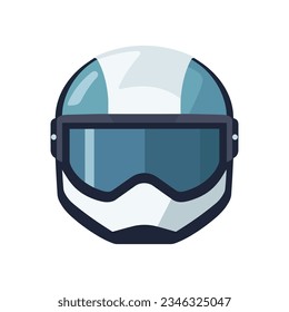 Motorcycle helmet. Cartoon design in flat style isolated on white background. Vector illustration