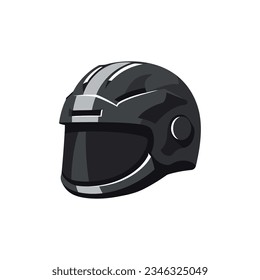 Motorcycle helmet. Cartoon design in flat style isolated on white background. Vector illustration