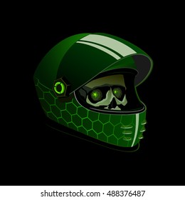 motorcycle helmet with crystal cell 