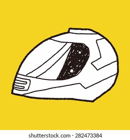 motorcycle helmet doodle