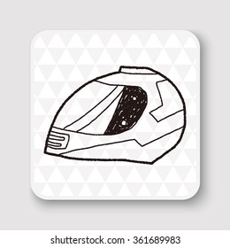 motorcycle helmet doodle