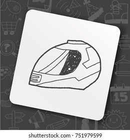 motorcycle helmet doodle