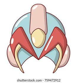 Motorcycle helmet fantastic icon. Cartoon illustration of motorcycle helmet fantastic vector icon for web