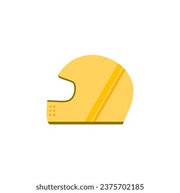 motorcycle helmet flat design vector illustration isolated on white background. motorcycle helmet to protect the head.