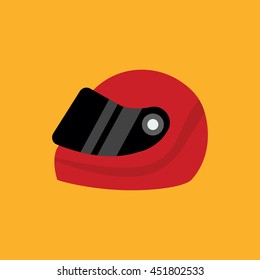 Motorcycle helmet  flat icon