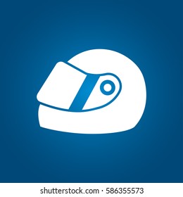 Motorcycle helmet flat icon