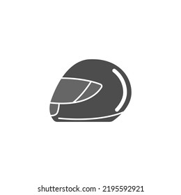 Motorcycle Helmet Icon Design Illustration Template Stock Vector