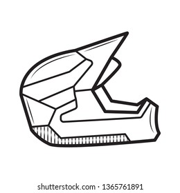 Vektor Stok Motorcycle Helmet Icon 