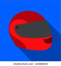 Motorcycle helmet icon flate. Single sport icon from the big fitness, healthy, workout flate.