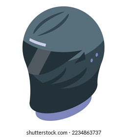 Motorcycle helmet icon isometric vector. Bike equipment. Moto rider