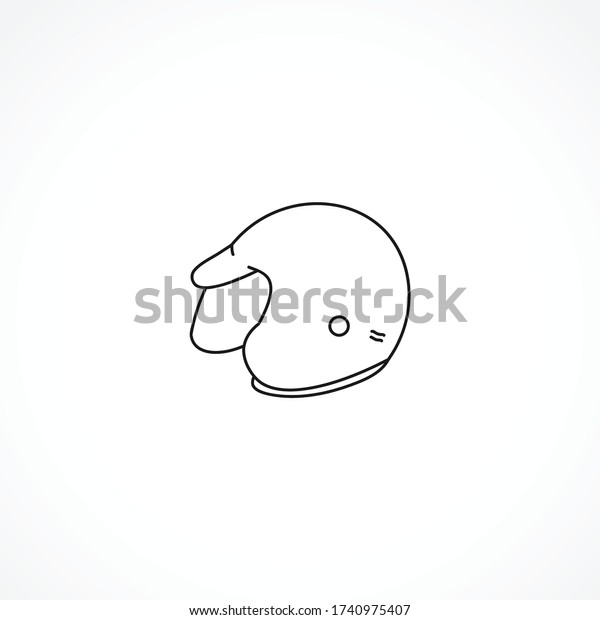motorcycle helmet icon. helmet line icon. helmet\
isolated line icon