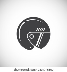 Motorcycle helmet icon on background for graphic and web design. Creative illustration concept symbol for web or mobile app.