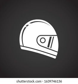 Motorcycle helmet icon on background for graphic and web design. Creative illustration concept symbol for web or mobile app.