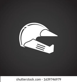 Motorcycle helmet icon on background for graphic and web design. Creative illustration concept symbol for web or mobile app.
