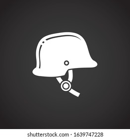 Motorcycle helmet icon on background for graphic and web design. Creative illustration concept symbol for web or mobile app.