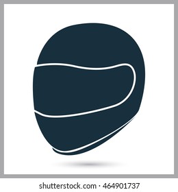 Motorcycle helmet icon on the background