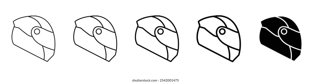 motorcycle helmet icon Simple outline illustration