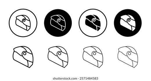 motorcycle helmet icon Simple outline illustration set