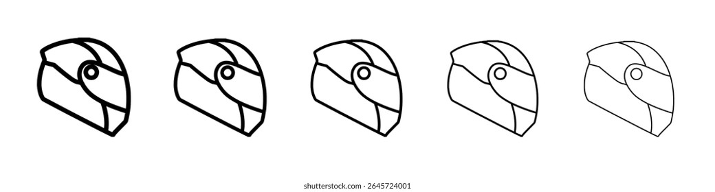 motorcycle helmet icon simple vector outline logo