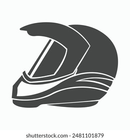 Motorcycle Helmet Icon symbol, and vector, Can be used for web, print, and mobile