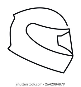 Motorcycle helmet icon that highlights safety for riders on the road, perfect for use in various motorcycle related projects.
