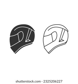 Diseño de vectores de casco de motocicleta.
