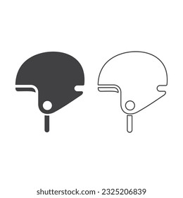 Motorcycle Helmet Icon Vector Design. 