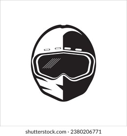 MOTORCYCLE HELMET ICON VECTOR ILLUSTRATION SYMBOL DESIGN