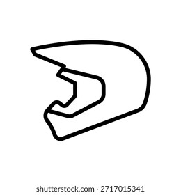 Motorradhelm-Symbol. Vektorgrafik auf weißem Hintergrund